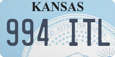 KS license plate 994ITL