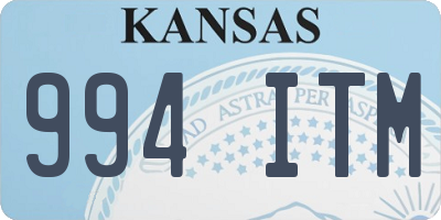 KS license plate 994ITM
