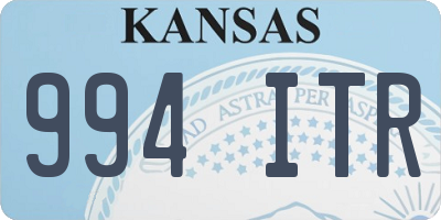 KS license plate 994ITR