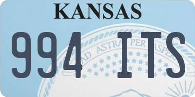 KS license plate 994ITS