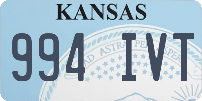 KS license plate 994IVT