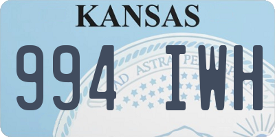 KS license plate 994IWH