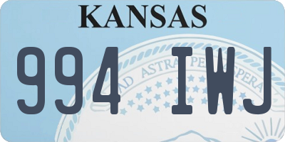 KS license plate 994IWJ