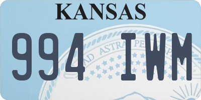 KS license plate 994IWM