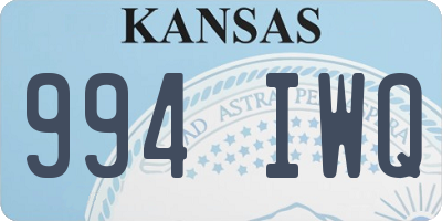 KS license plate 994IWQ