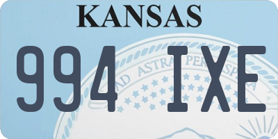 KS license plate 994IXE