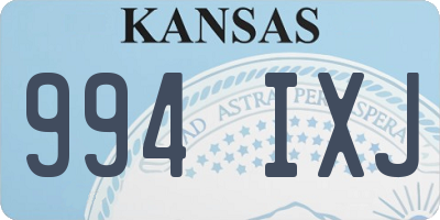 KS license plate 994IXJ