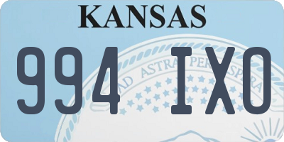KS license plate 994IXO