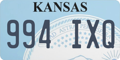 KS license plate 994IXQ