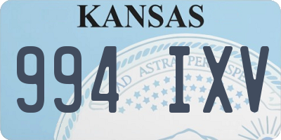 KS license plate 994IXV