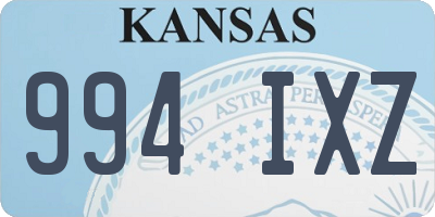KS license plate 994IXZ