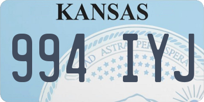 KS license plate 994IYJ