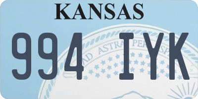 KS license plate 994IYK