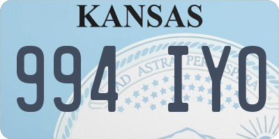 KS license plate 994IYO