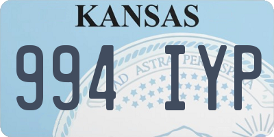 KS license plate 994IYP