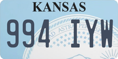 KS license plate 994IYW