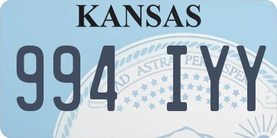 KS license plate 994IYY