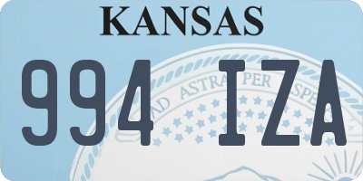 KS license plate 994IZA