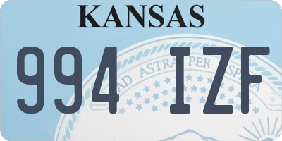 KS license plate 994IZF