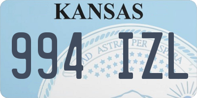 KS license plate 994IZL