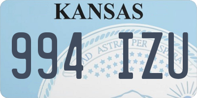 KS license plate 994IZU