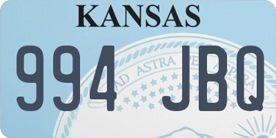 KS license plate 994JBQ