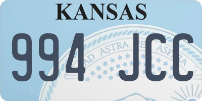KS license plate 994JCC