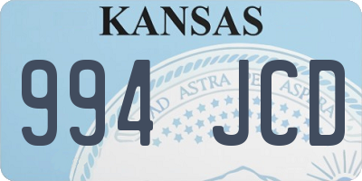KS license plate 994JCD