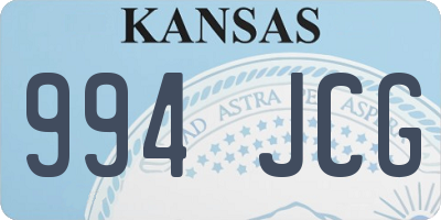 KS license plate 994JCG