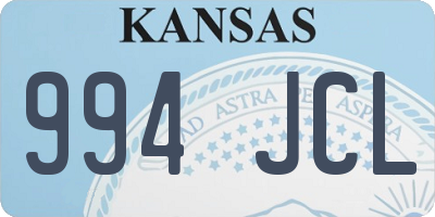 KS license plate 994JCL