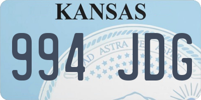 KS license plate 994JDG