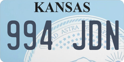 KS license plate 994JDN