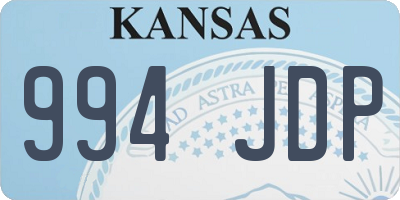 KS license plate 994JDP