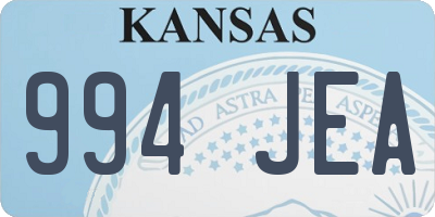 KS license plate 994JEA