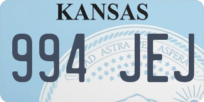 KS license plate 994JEJ