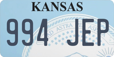 KS license plate 994JEP