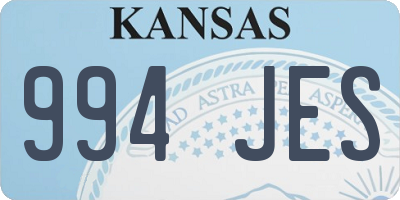 KS license plate 994JES