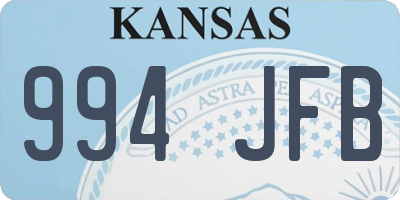 KS license plate 994JFB