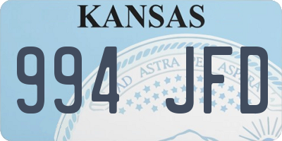 KS license plate 994JFD