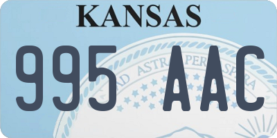 KS license plate 995AAC