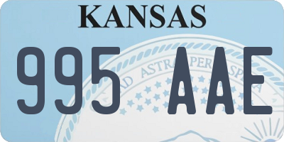 KS license plate 995AAE