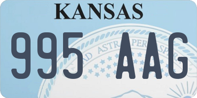 KS license plate 995AAG