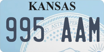 KS license plate 995AAM