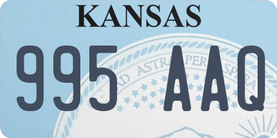 KS license plate 995AAQ