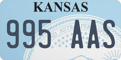 KS license plate 995AAS