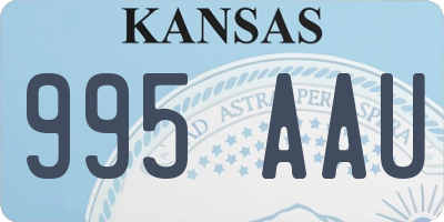 KS license plate 995AAU