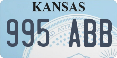 KS license plate 995ABB