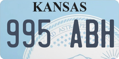 KS license plate 995ABH