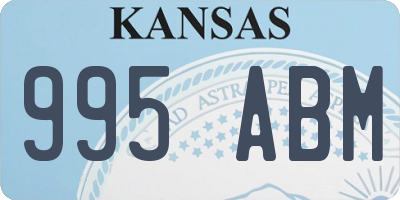 KS license plate 995ABM
