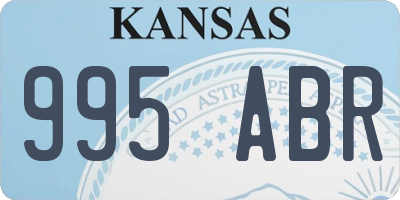 KS license plate 995ABR